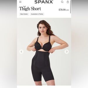 Spanx on core shapewear shorts